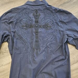 Toku dark blue shirt